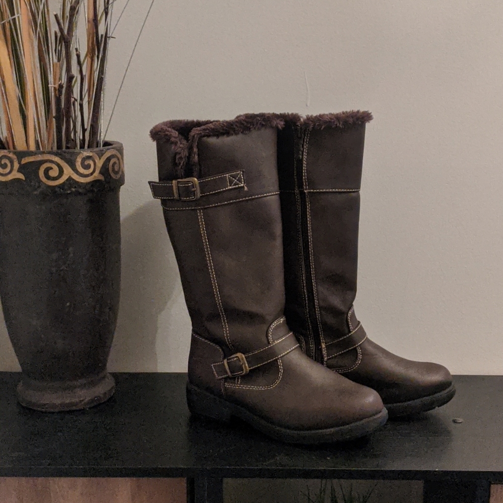 Totes Fur Lined Boots Size 7